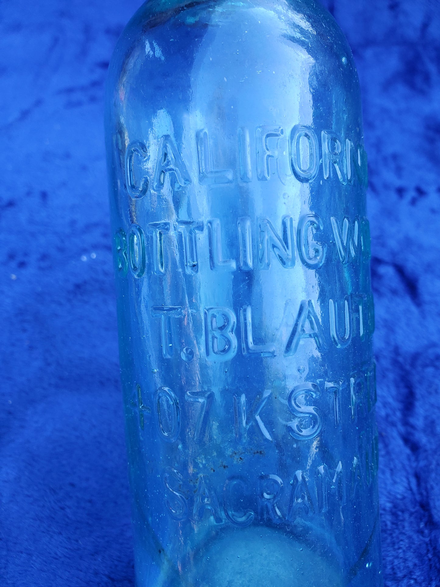 Vintage Blob Top Soda Bottle - Sacramento