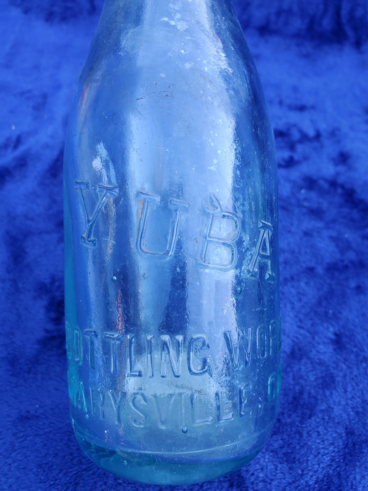 Vintage "Yuba Bottling" Soda Bottle Marysville, Cal.
