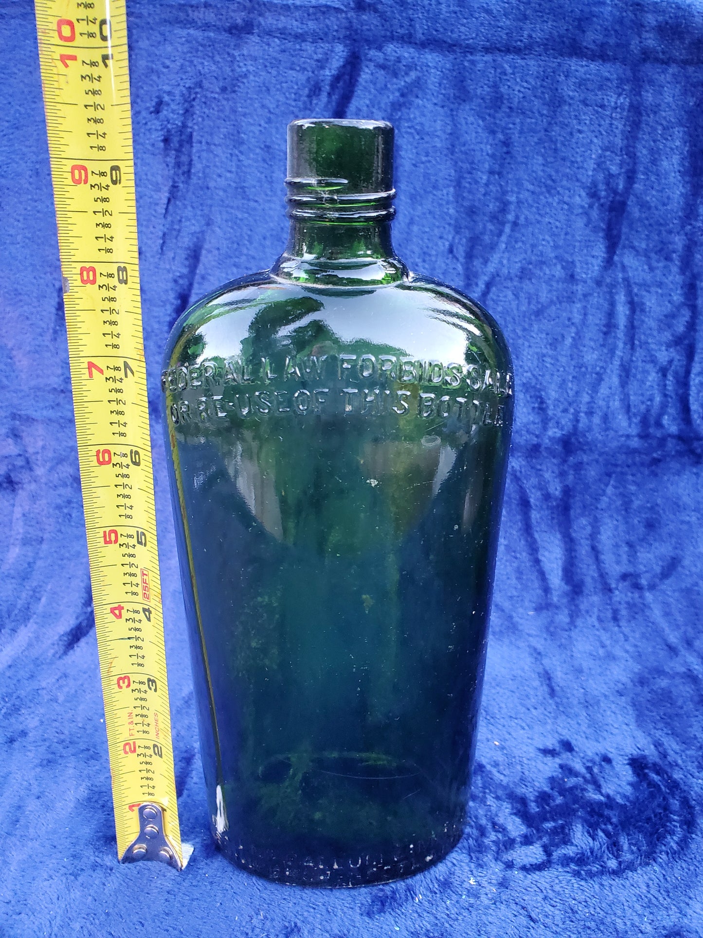 Vintage Deep Green Bottle