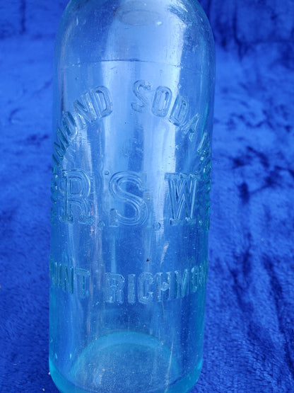 Vintage Richmond Soda Works Blob Top Bottle