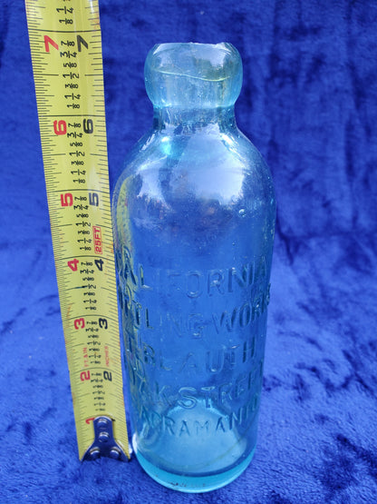 Vintage Blob Top Soda Bottle - Sacramento