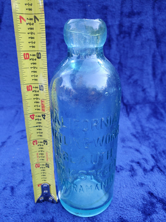 Vintage Blob Top Soda Bottle - Sacramento