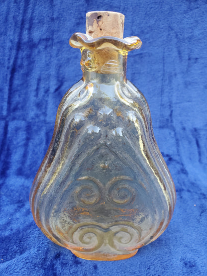 Amber Scroll Flask 1950s–1970s