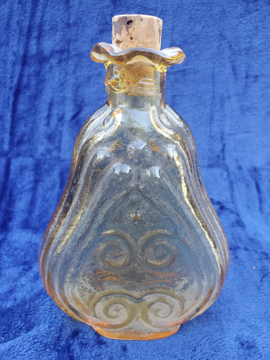 Amber Scroll Flask 1950s–1970s