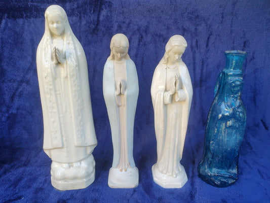 Two (2) Ceramic Madonna Figurine 1950s–1960s