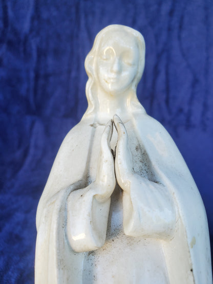 Two (2) Ceramic Madonna Figurine 1950s–1960s