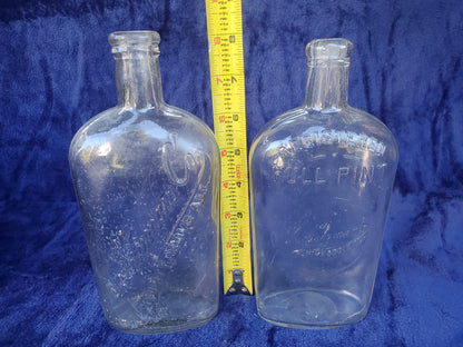 Two (2) Purity Bourbon Flasks - M. Shumate