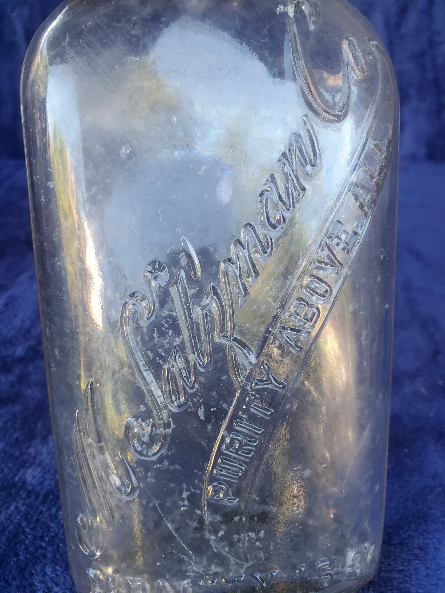 Two (2) Purity Bourbon Flasks - M. Shumate