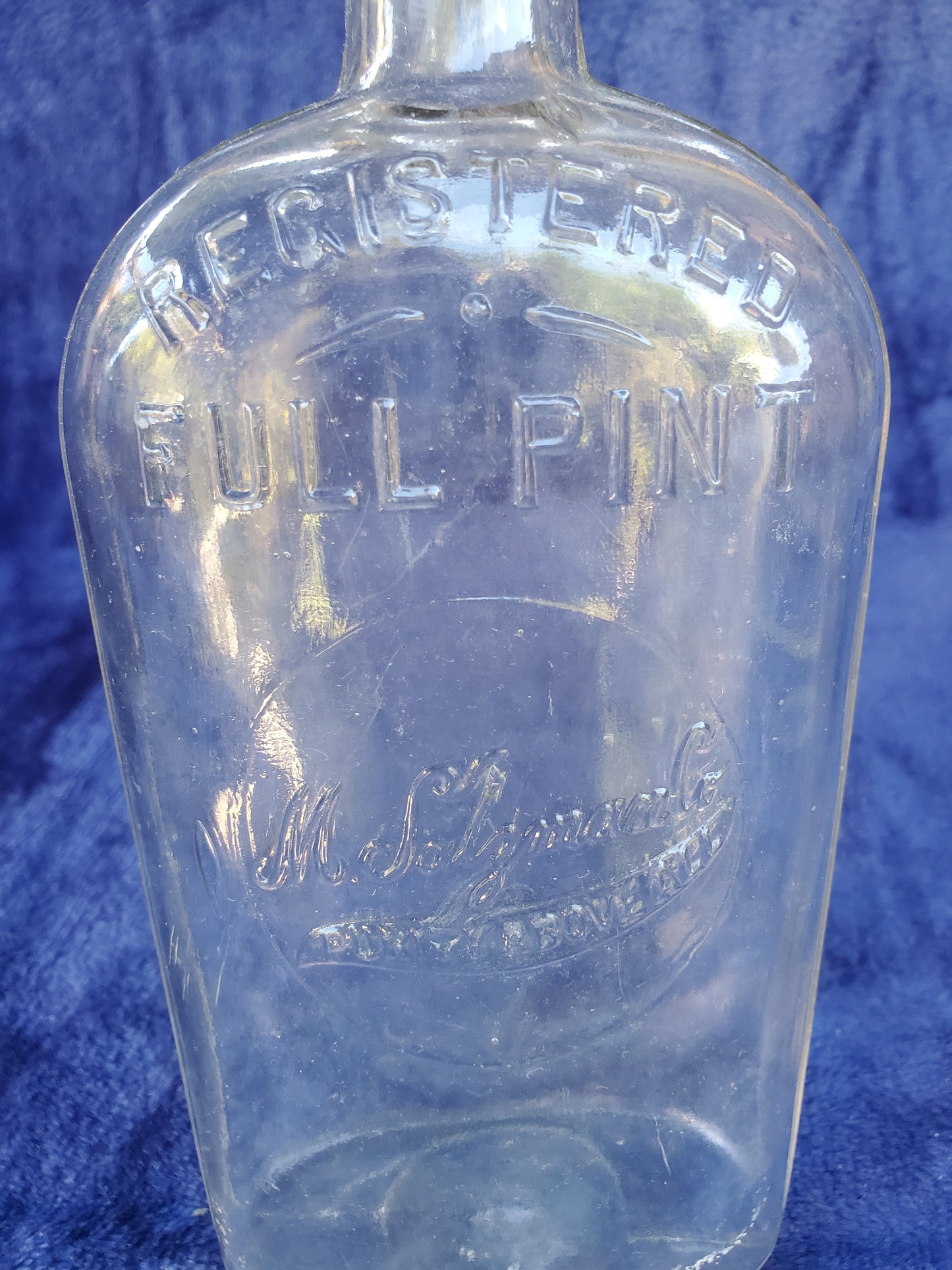 Two (2) Purity Bourbon Flasks - M. Shumate