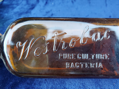 Two (2) Matched Pair of Amber prescription-style rectangle Bottles