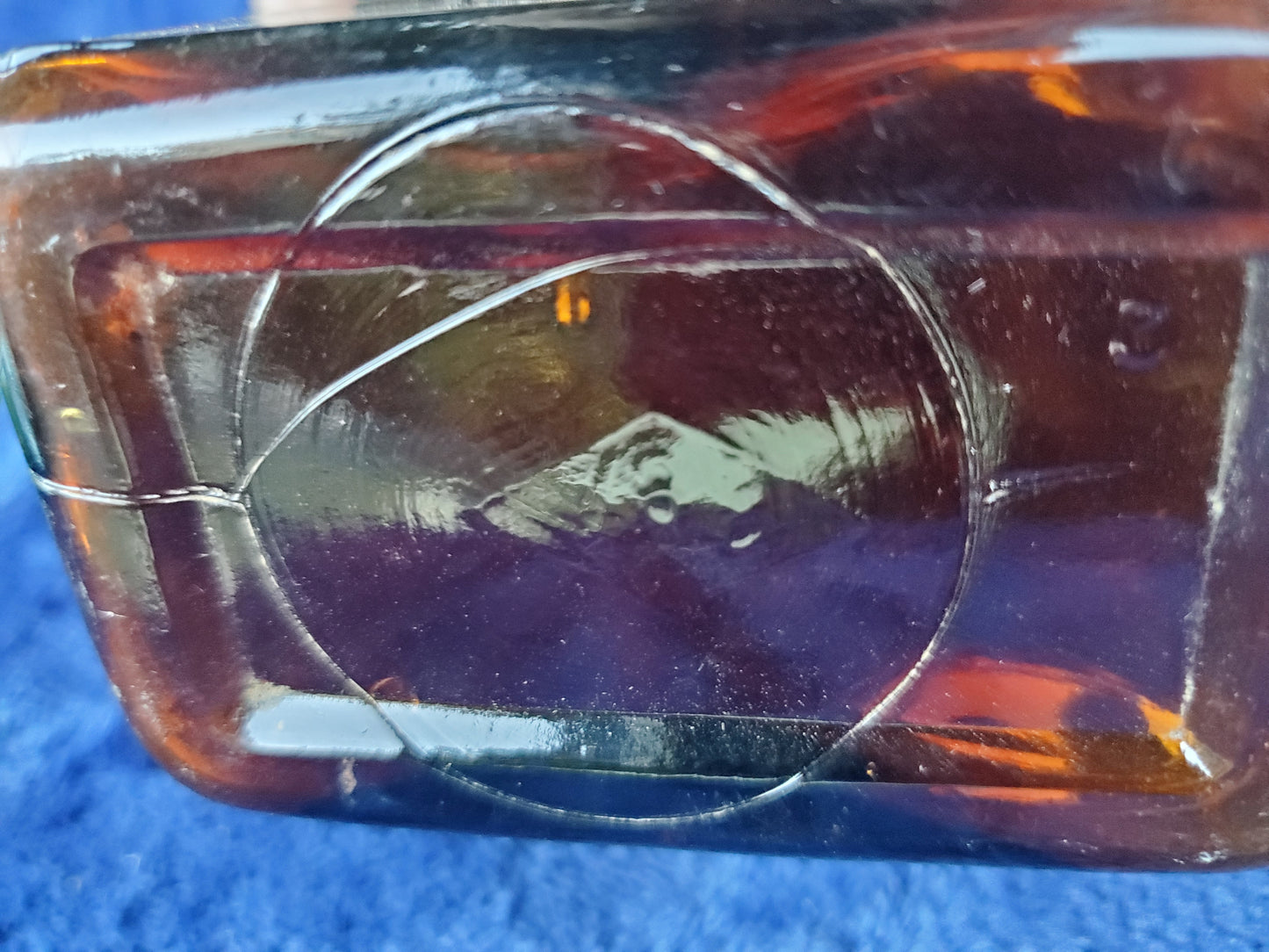 Two (2) Matched Pair of Amber prescription-style rectangle Bottles