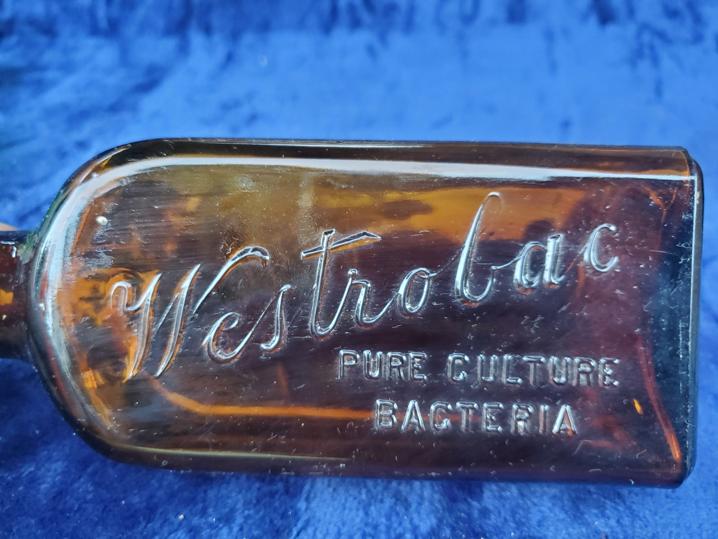 Two (2) Matched Pair of Amber prescription-style rectangle Bottles