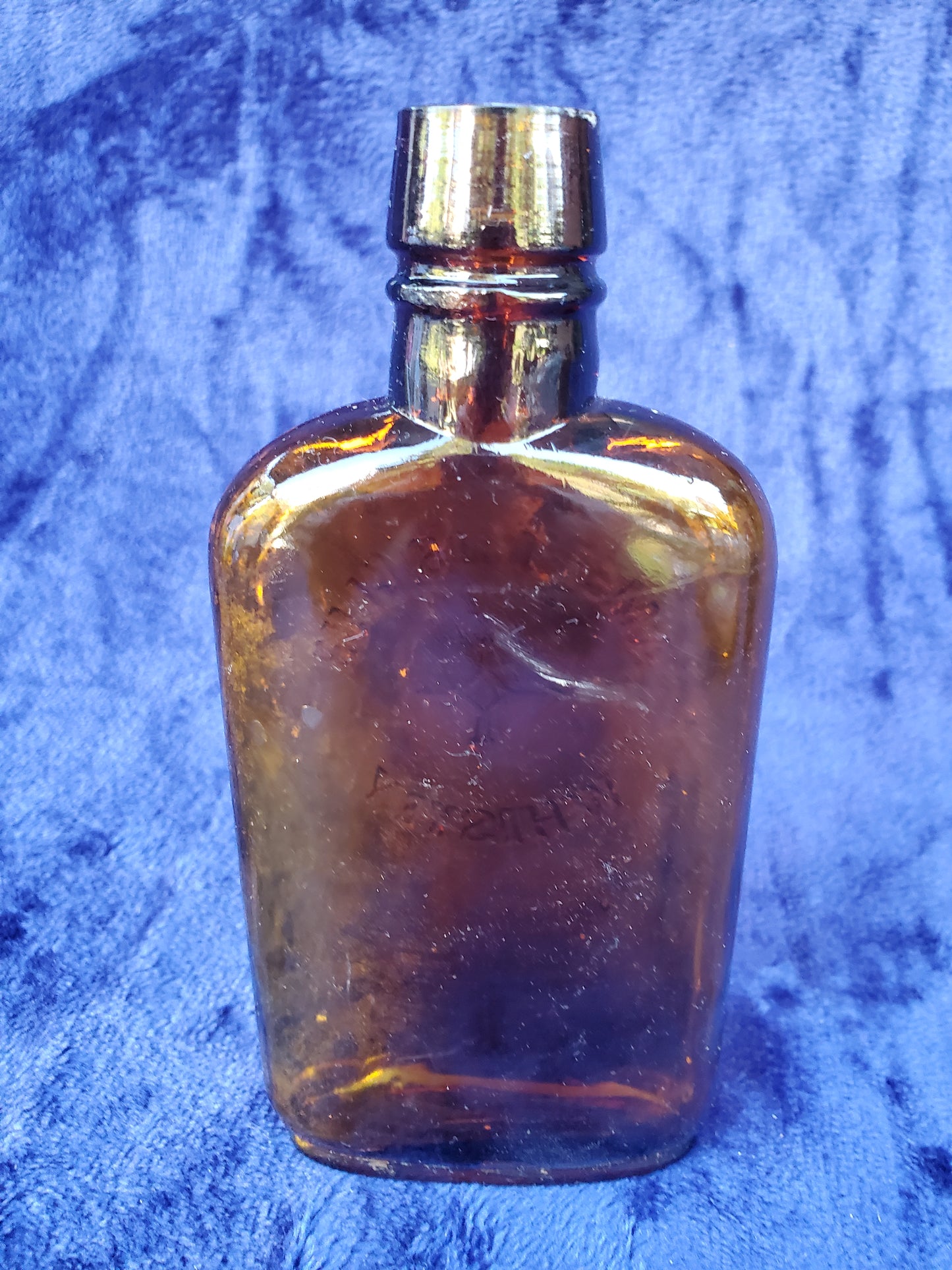 Two (2) Vintage Whiskey Flasks - AMERICUS CLUB WHISKEY