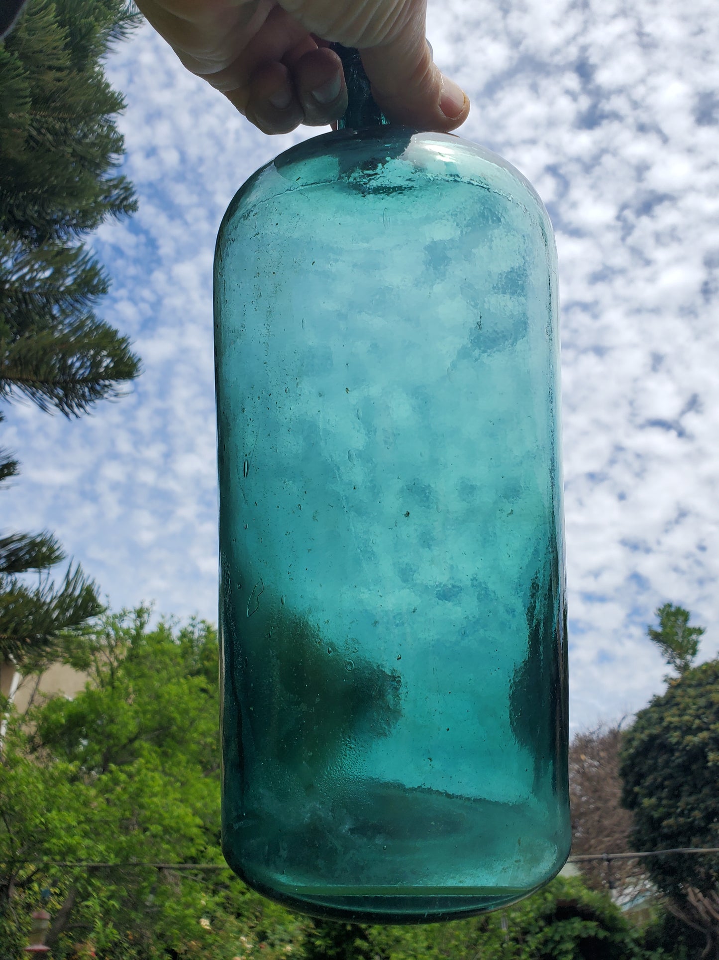 Large Aqua-Green Bottle