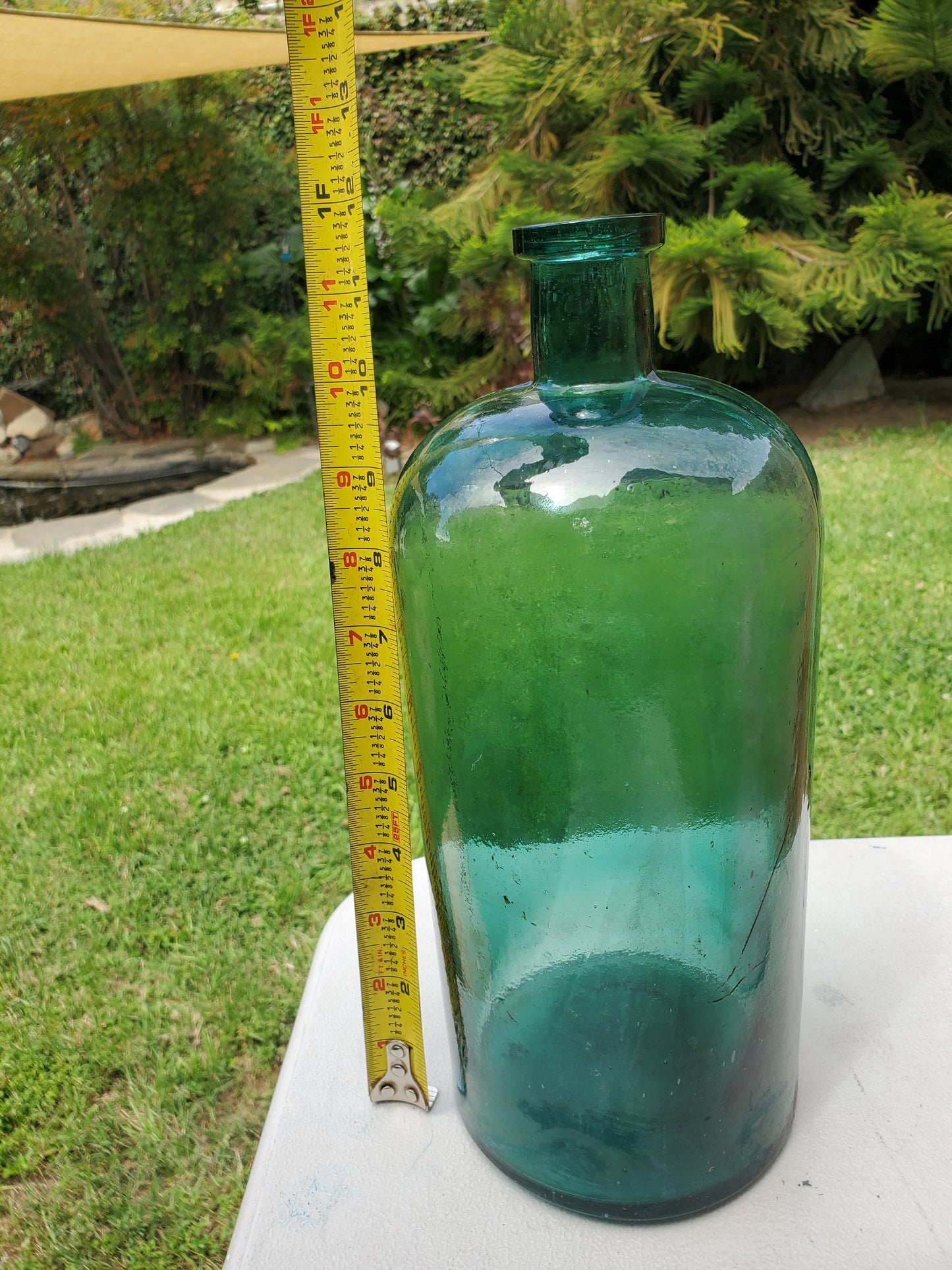Large Aqua-Green Bottle