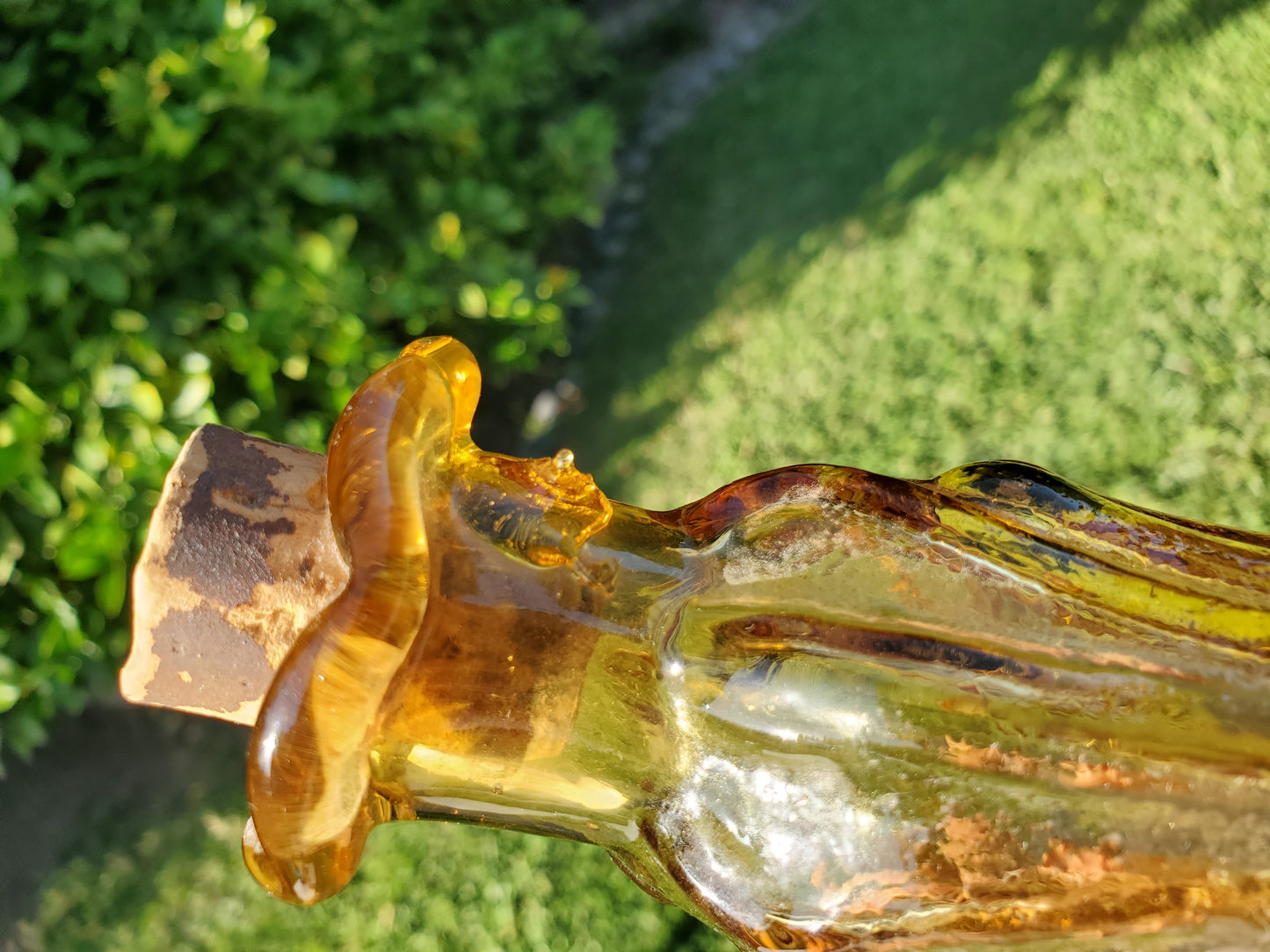 Amber Scroll Flask 1950s–1970s