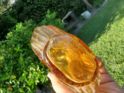 Amber Scroll Flask 1950s–1970s
