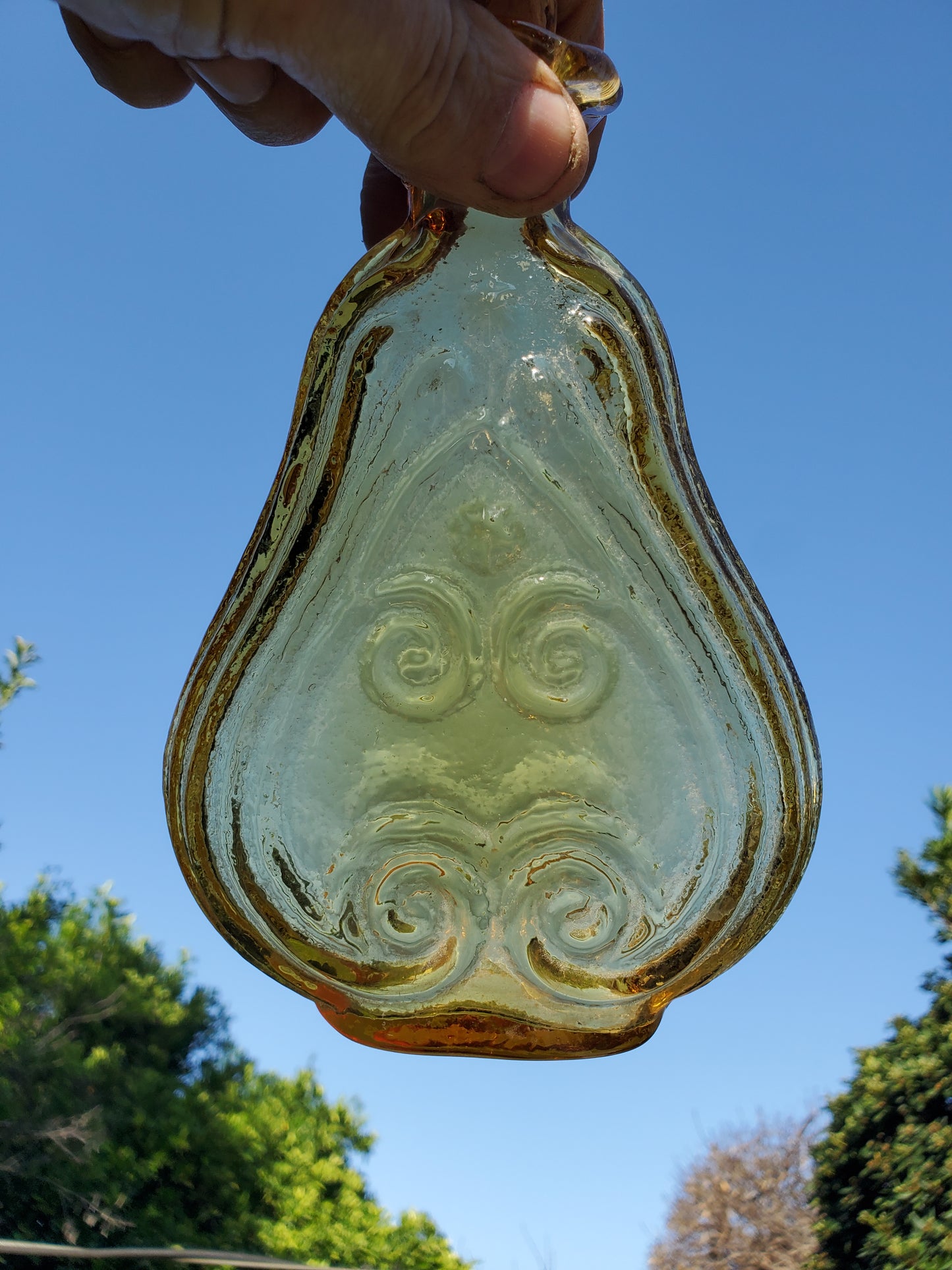 Amber Scroll Flask 1950s–1970s