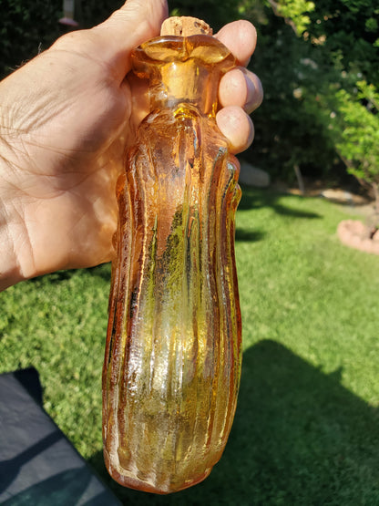 Amber Scroll Flask 1950s–1970s