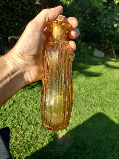 Amber Scroll Flask 1950s–1970s