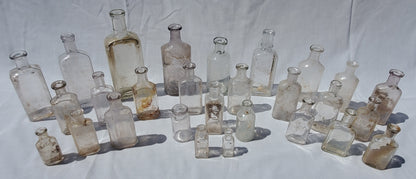 Lot of 28 Antique Medicine & Apothecary Bottles