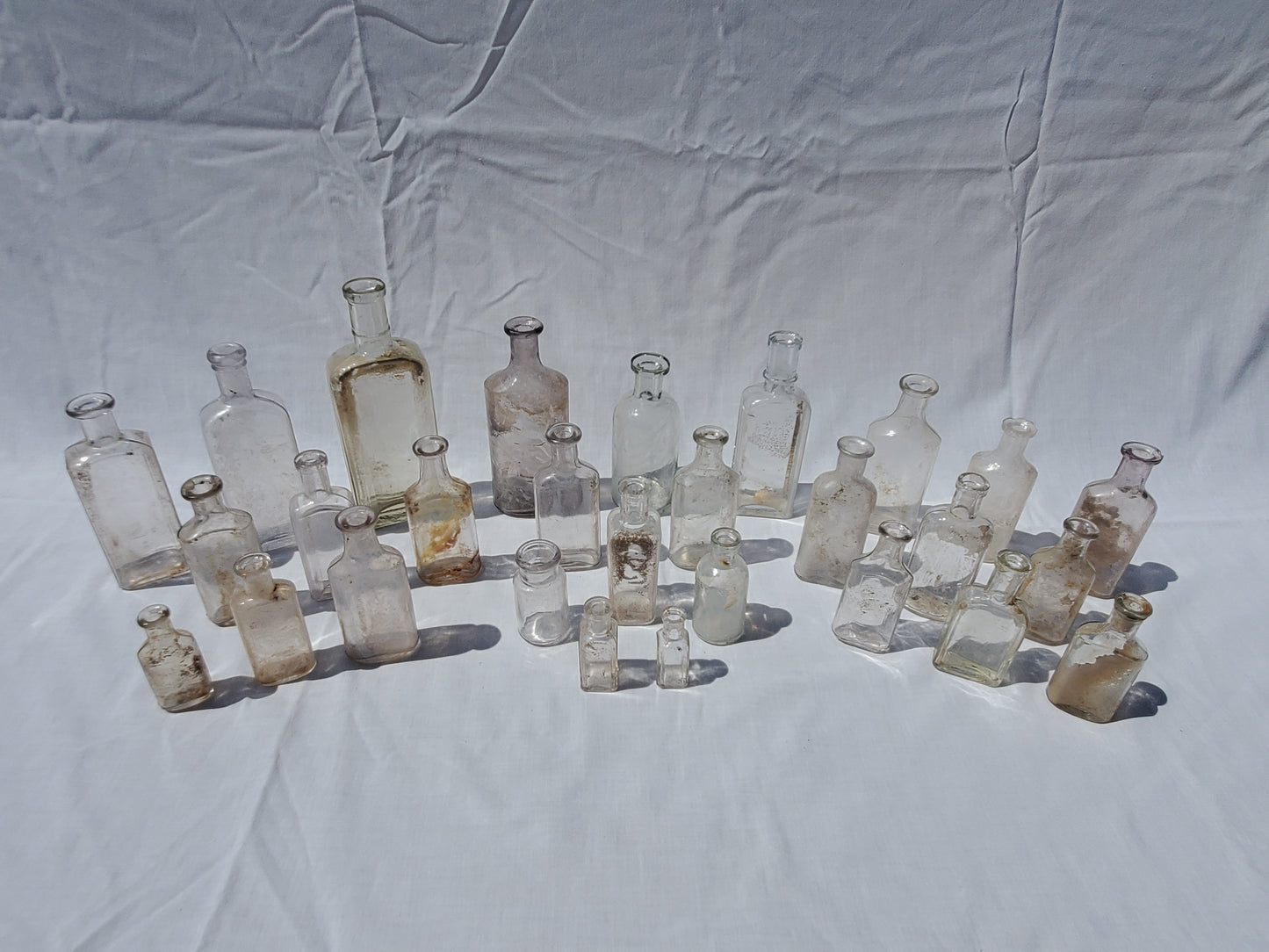 Lot of 28 Antique Medicine & Apothecary Bottles