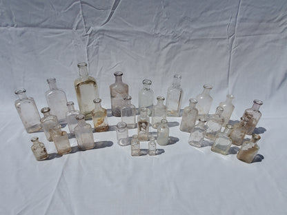 Lot of 28 Antique Medicine & Apothecary Bottles