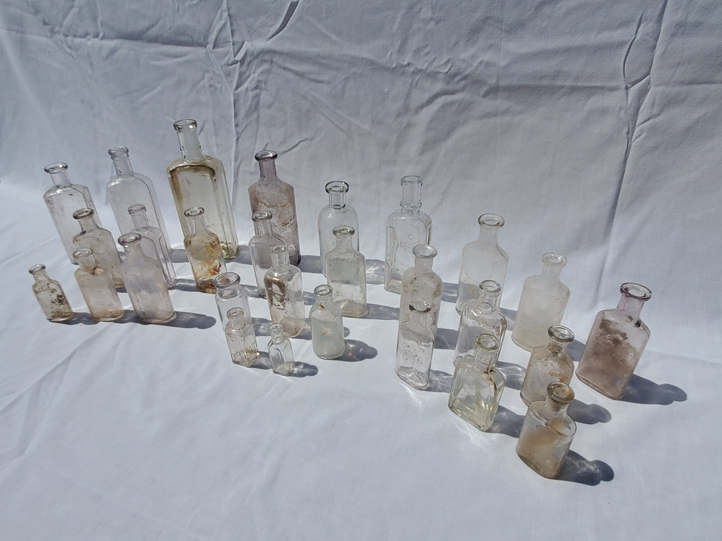 Lot of 28 Antique Medicine & Apothecary Bottles