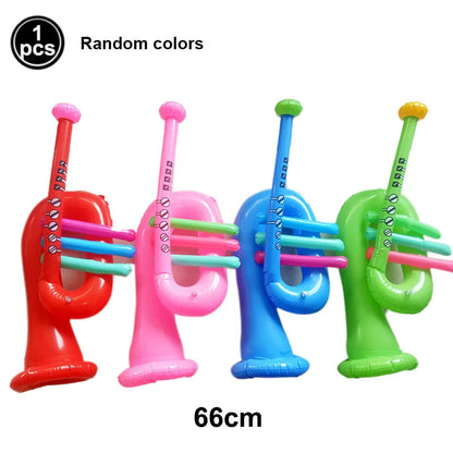 PVC Guitar Microphone Balloon Rock Star Inflatable Musical Note Piano Balloons instrument Kids Adult Toys 80s 90s Party Supplies