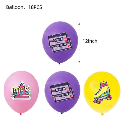 PVC Guitar Microphone Balloon Rock Star Inflatable Musical Note Piano Balloons instrument Kids Adult Toys 80s 90s Party Supplies